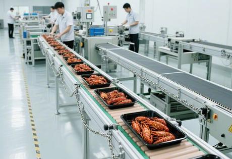 小龙虾烘干输送线