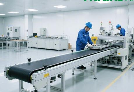 在皮带输送线体装配