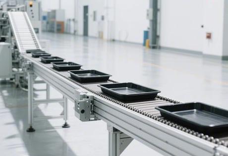 环形倍速链输送线3d