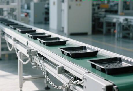 环形倍速链输送线3d